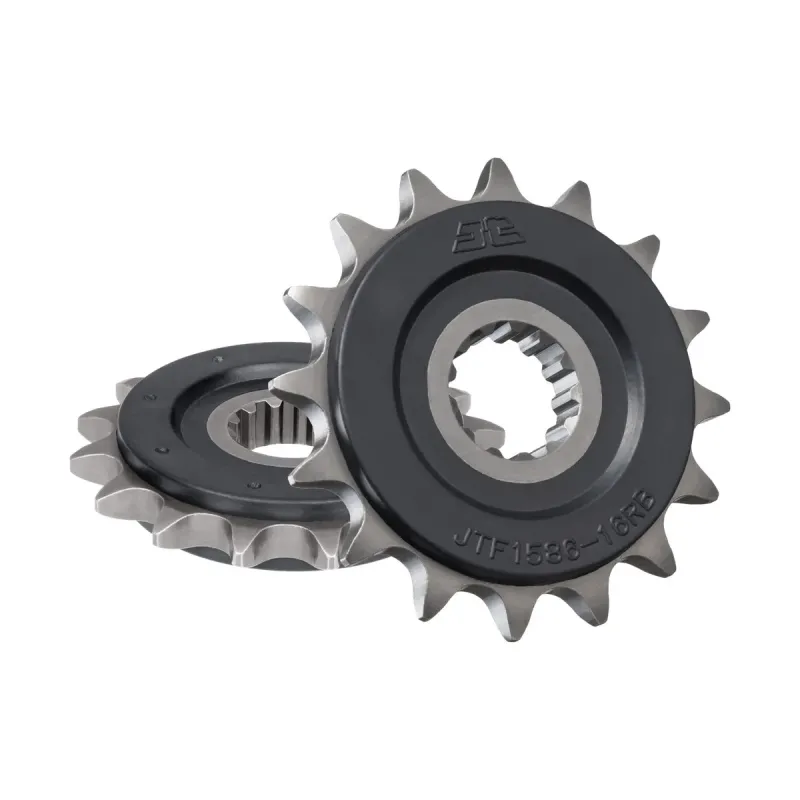 Piñón moto JT Sprockets acero con goma 16 dientes P.525 JTF1586.16RB