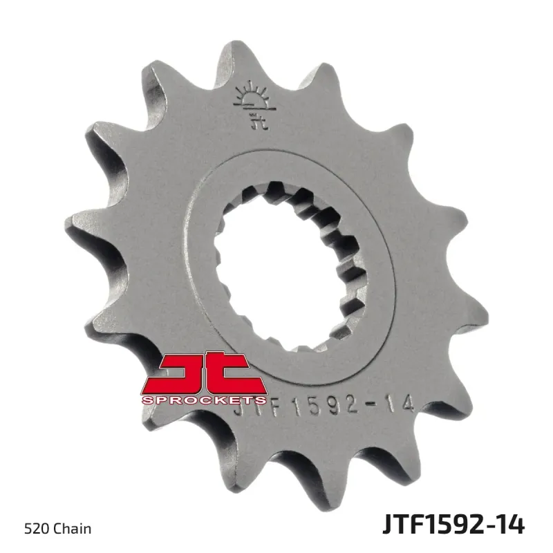 Piñón de moto JT Sprockets acero 14 dientes P.520 JTF1592.14