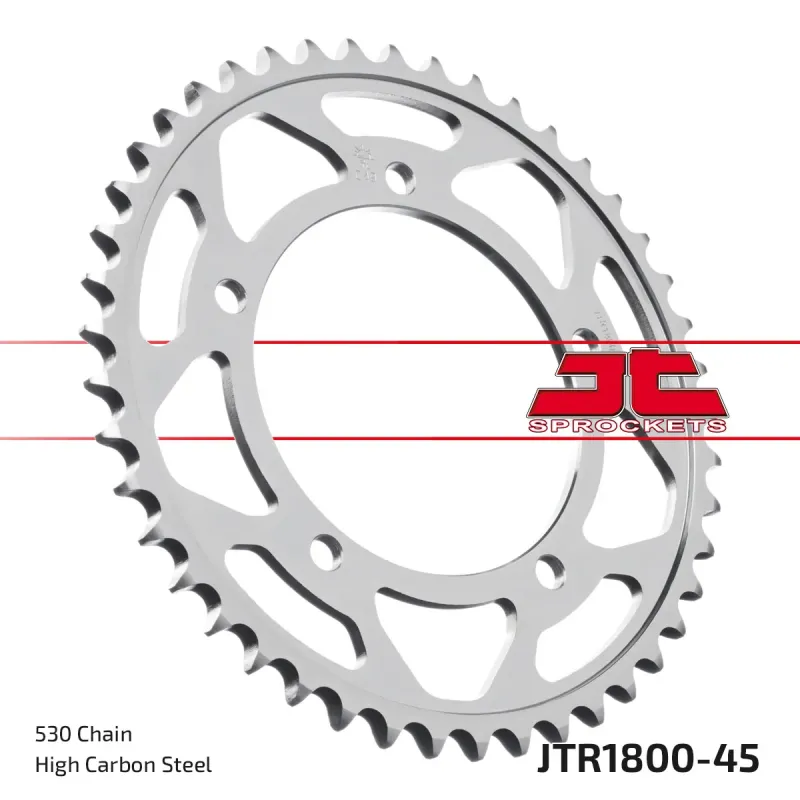Corona moto JT Sprockets de acero de 45 dientes JTR1800.45