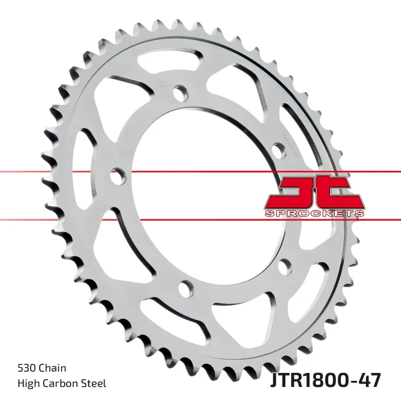 Corona moto JT Sprockets de acero de 47 dientes JTR1800.47