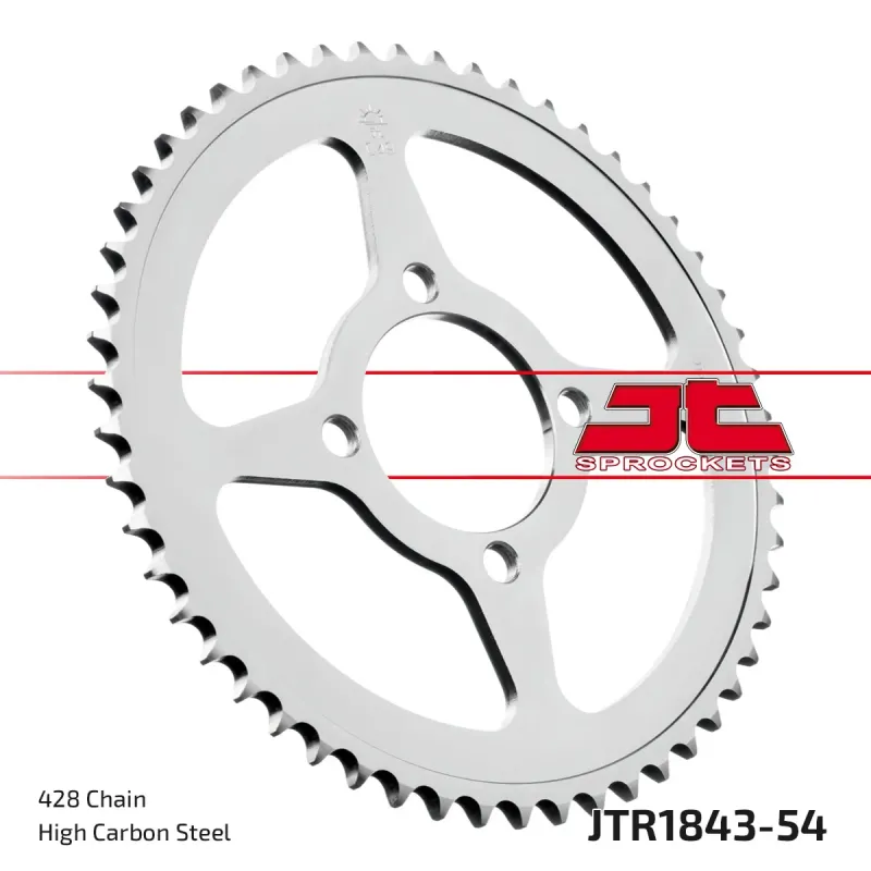 Corona moto JT Sprockets de acero de 54 dientes JTR1843.54