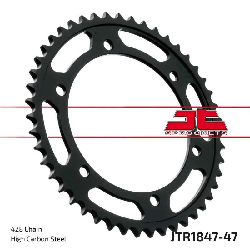 Corona moto JT Sprockets de acero de 47 dientes JTR1847.47