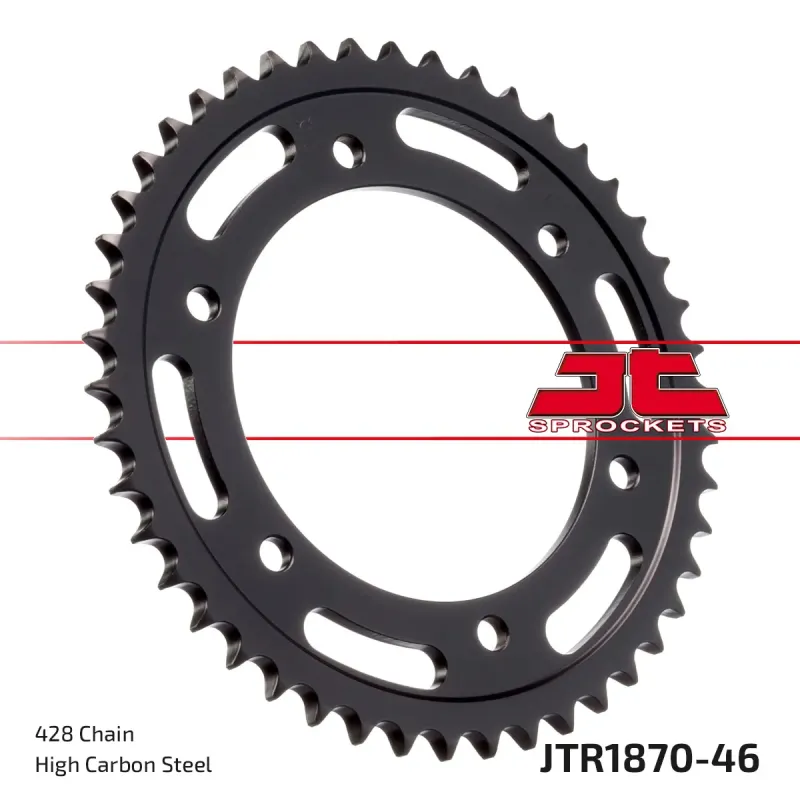 Corona moto JT Sprockets de acero de 46 dientes JTR1870.46