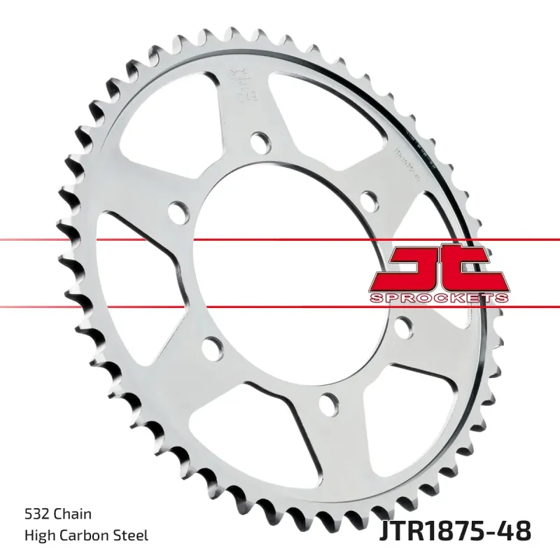 Corona moto JT Sprockets de acero de 48 dientes JTR1875.48