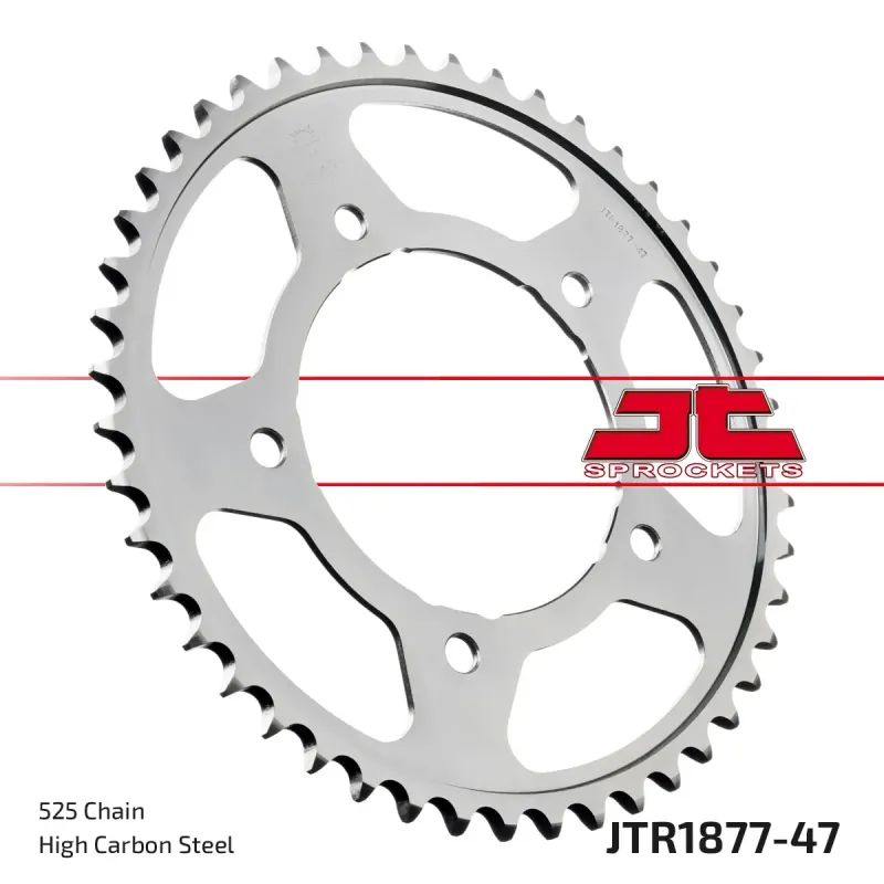 Corona moto JT Sprockets de acero de 47 dientes JTR1877.47