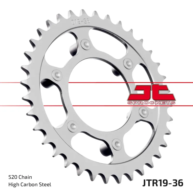 Corona moto JT Sprockets de acero de 36 dientes JTR19.36