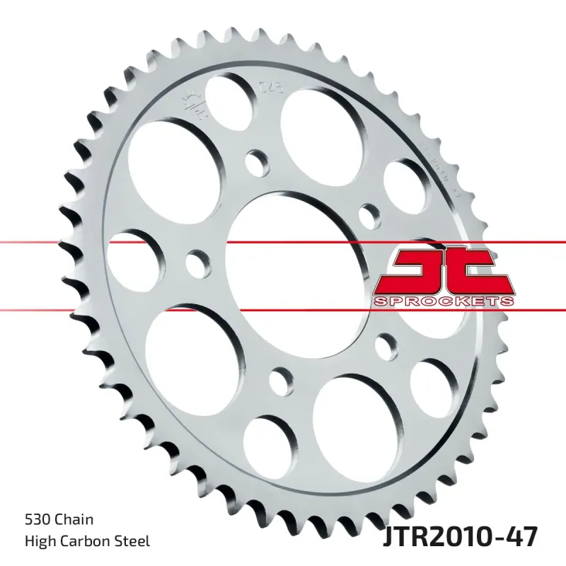 Corona moto JT Sprockets de acero de 47 dientes JTR2010.47
