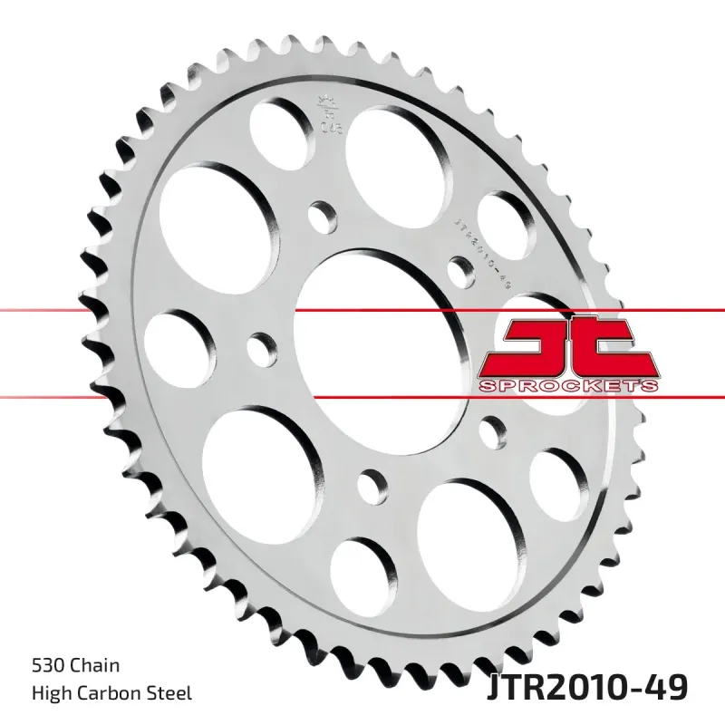 Corona moto JT Sprockets de acero de 49 dientes JTR2010.49