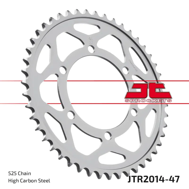 Corona moto JT Sprockets de acero de 47 dientes JTR2014.47