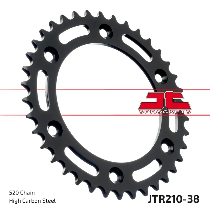 Corona moto JT Sprockets de acero de 38 dientes JTR210.38