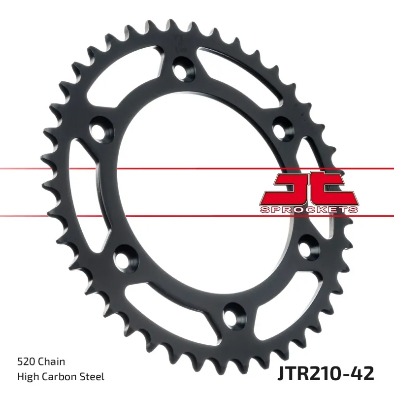 Corona moto JT Sprockets de acero de 42 dientes JTR210.42