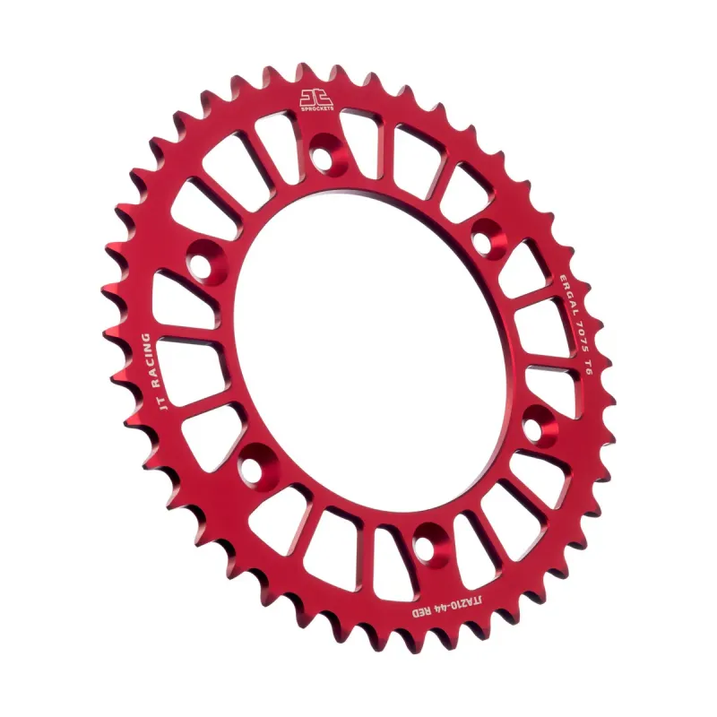 Corona moto JT Sprockets 44 dientes P.520 aluminio rojo JTA210.44RED