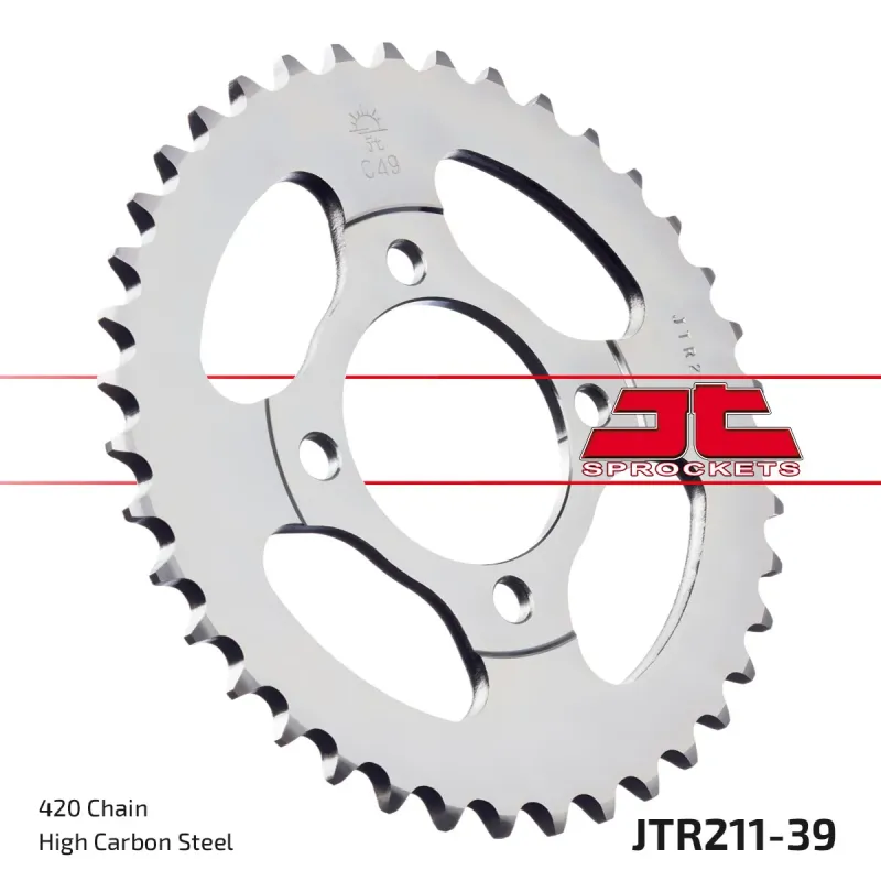 Corona moto JT Sprockets de acero de 39 dientes JTR211.39