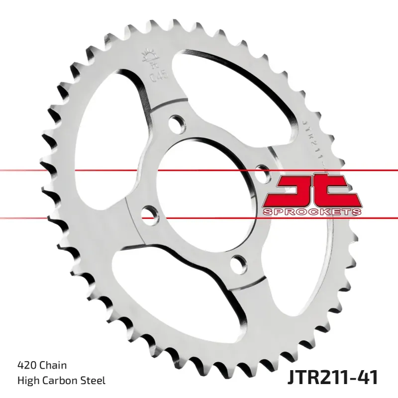 Corona moto JT Sprockets de acero de 41 dientes JTR211.41