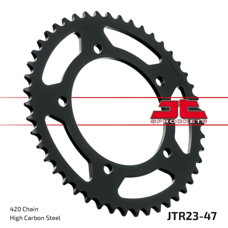 Corona moto JT Sprockets de acero de 47 dientes JTR23.47