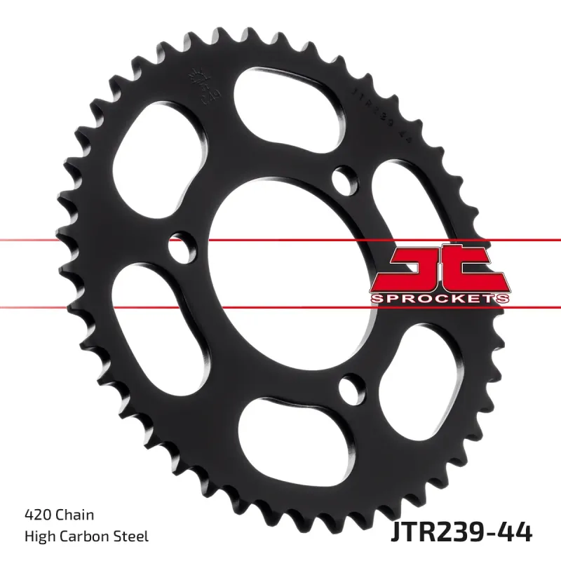 Corona moto JT Sprockets de acero de 44 dientes JTR239.44