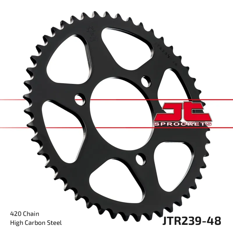 Corona moto JT Sprockets de acero de 48 dientes JTR239.48
