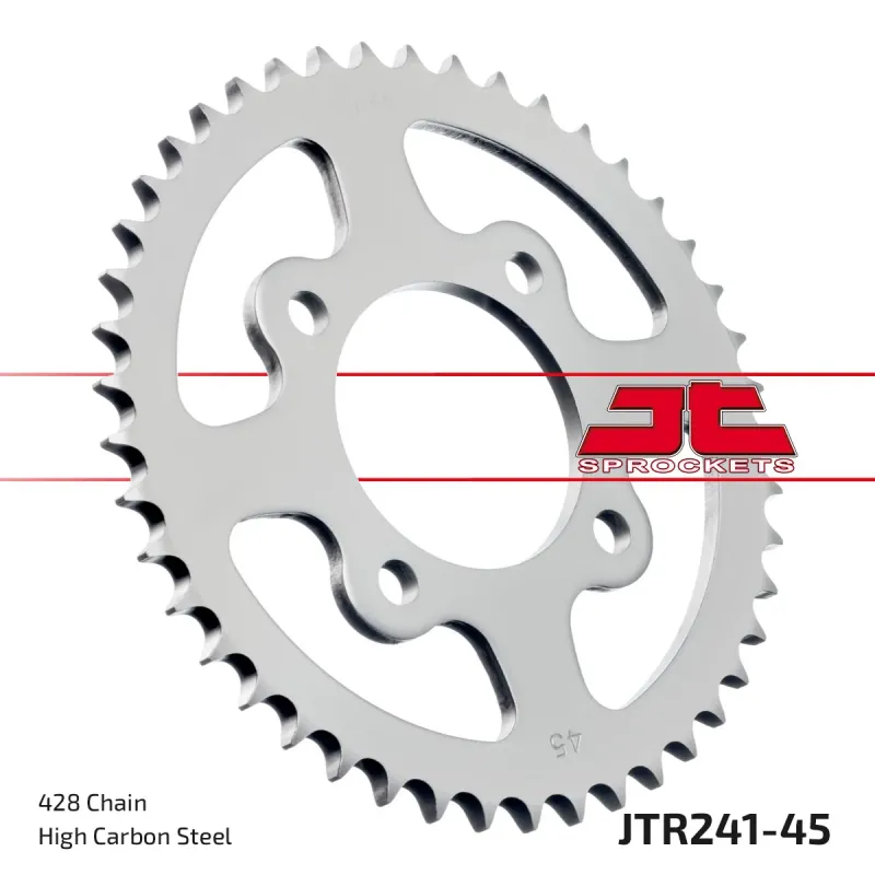Corona moto JT Sprockets de acero de 45 dientes JTR241.45