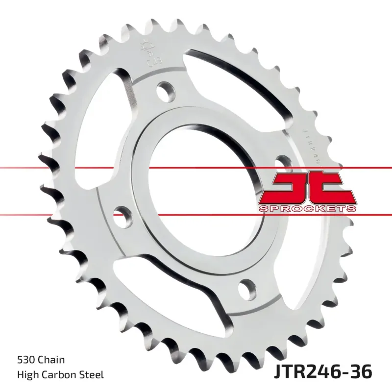 Corona moto JT Sprockets de acero de 36 dientes JTR246.36