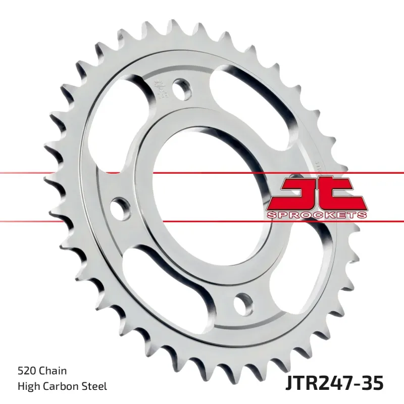 Corona moto JT Sprockets de acero de 35 dientes JTR247.35