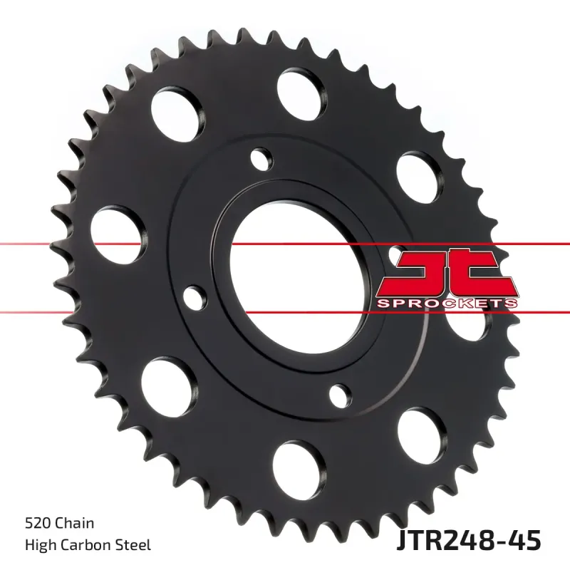 Corona moto JT Sprockets de acero de 45 dientes JTR248.45