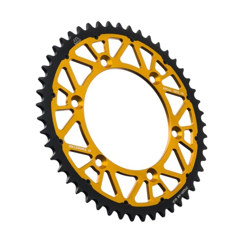 Corona dual moto TwinStar JT Sprockets 49 dientes JTX251.49GLD