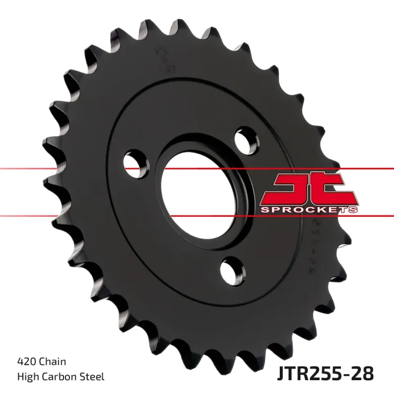 Corona moto JT Sprockets de acero de 28 dientes JTR255.28
