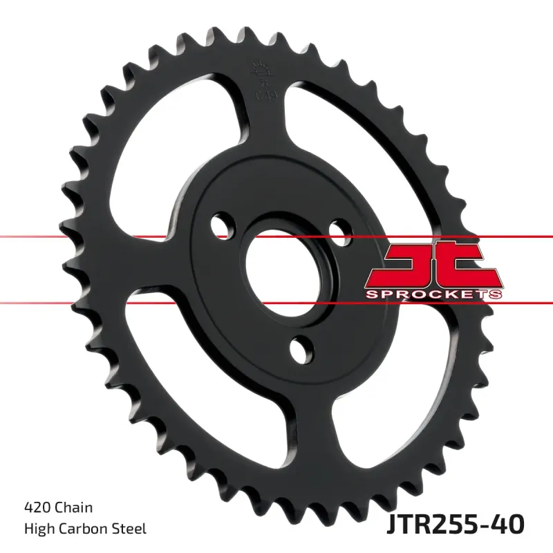 Corona moto JT Sprockets de acero de 40 dientes JTR255.40