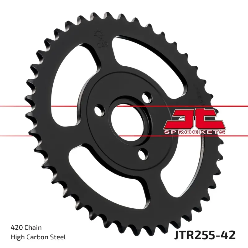 Corona moto JT Sprockets de acero de 42 dientes JTR255.42