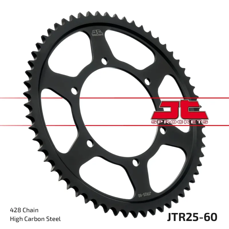Corona moto JT Sprockets de acero de 60 dientes JTR25.60