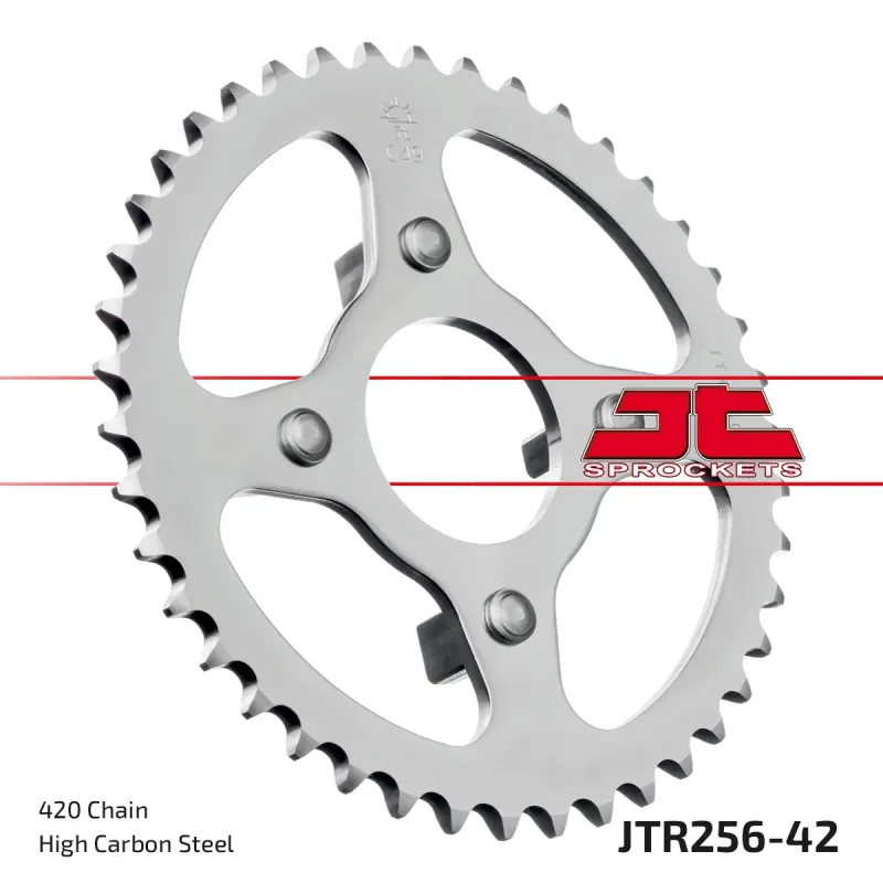 Corona moto JT Sprockets de acero de 42 dientes JTR256.42