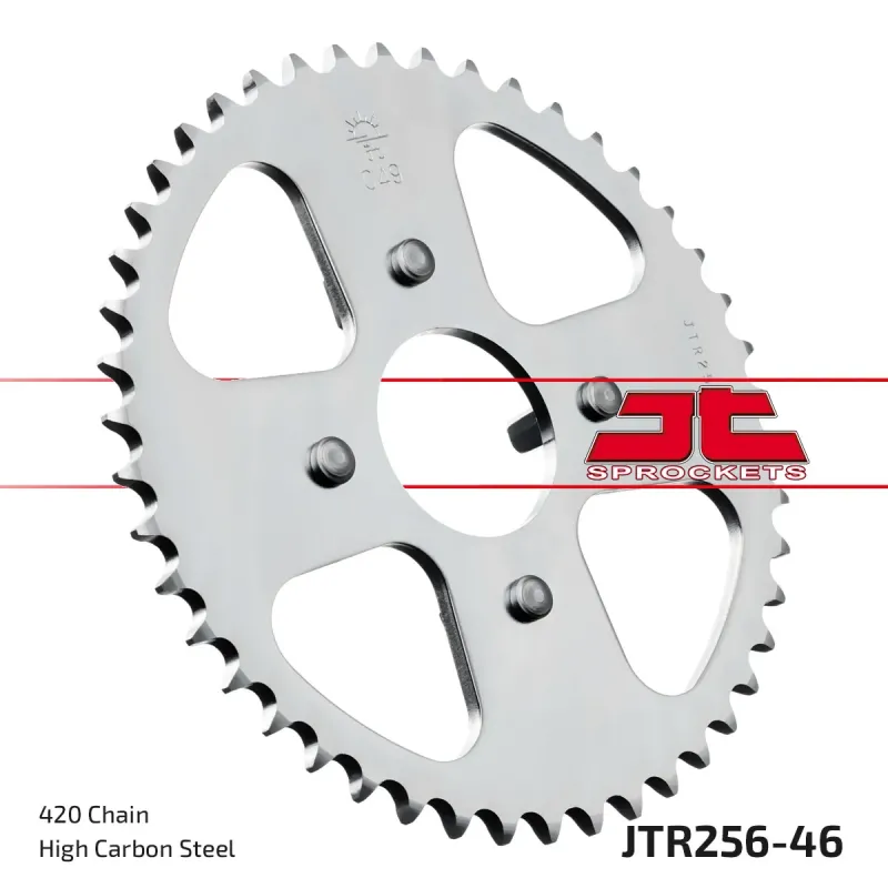 Corona moto JT Sprockets de acero de 46 dientes JTR256.46