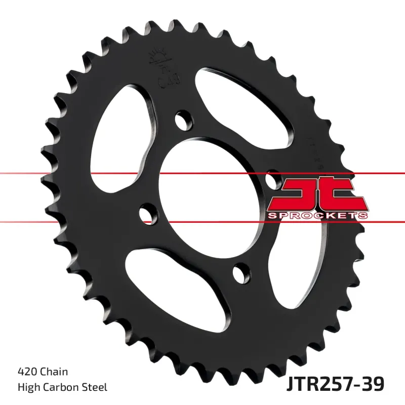 Corona moto JT Sprockets de acero de 39 dientes JTR257.39