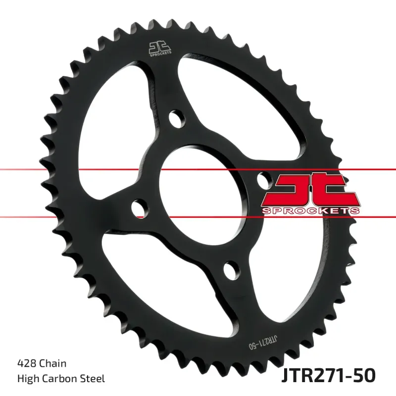 Corona moto JT Sprockets de acero de 50 dientes JTR271.50