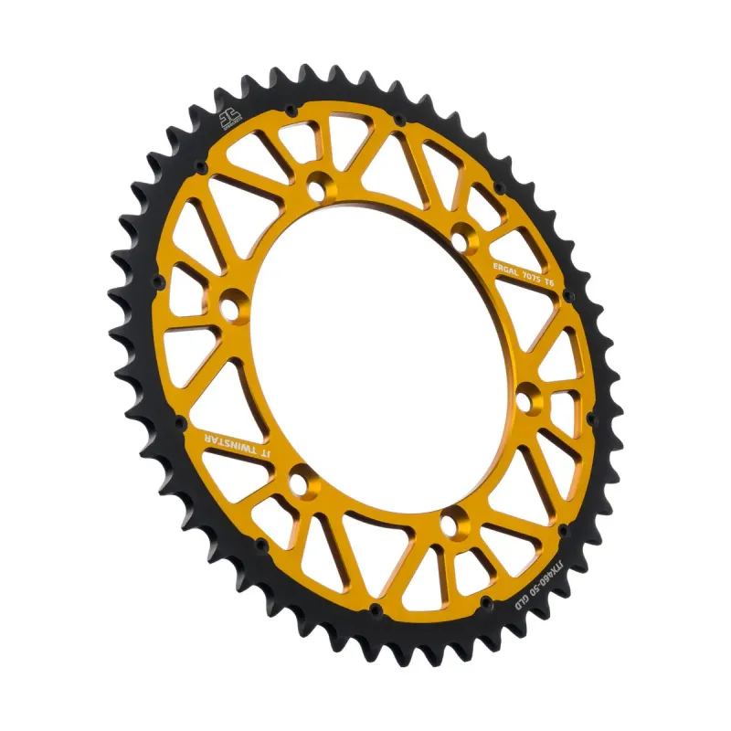 Corona dual moto TwinStar 520 JT Sprockets 50 dientes JTX460.50GLD