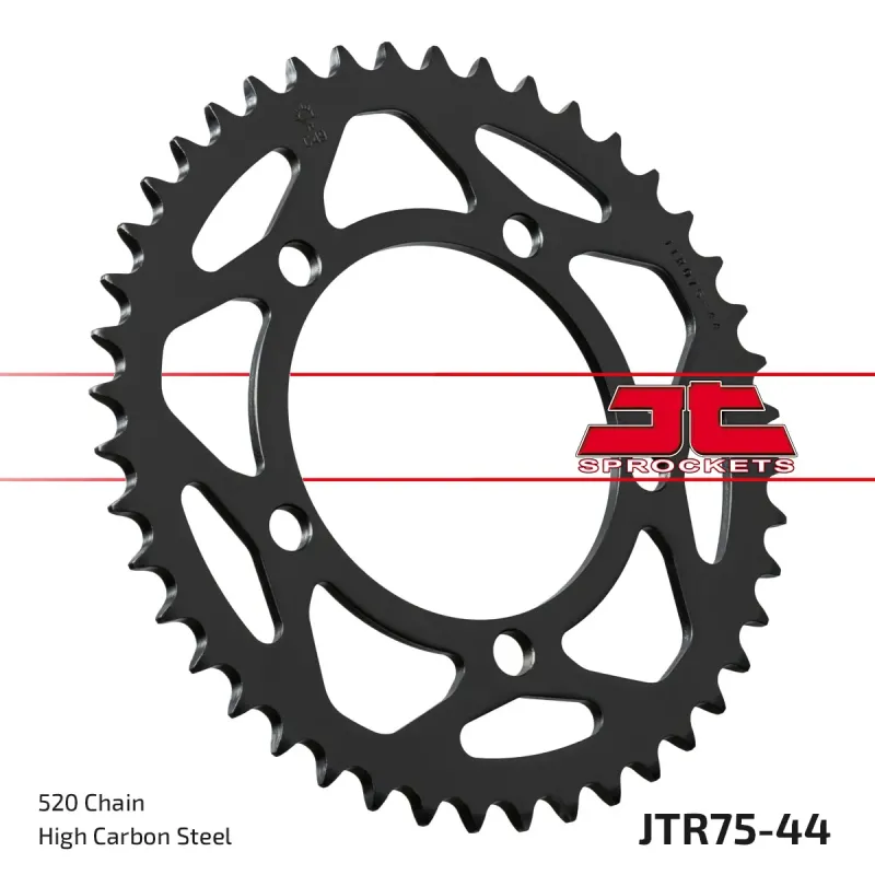 Corona moto JT Sprockets de acero de 44 dientes JTR75.44