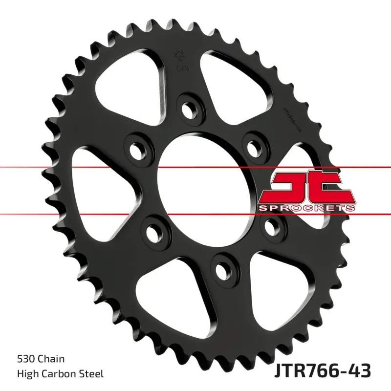 Corona moto JT Sprockets de acero de 43 dientes JTR766.43