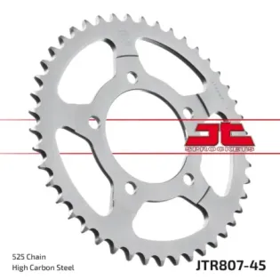 Corona moto JT Sprockets de acero de 45 dientes JTR807.45
