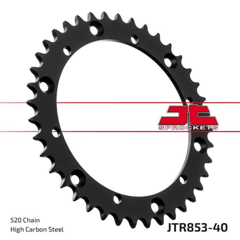 Corona moto JT Sprockets de acero de 40 dientes JTR853.40