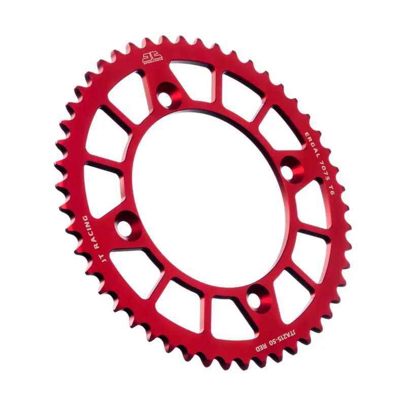 Corona moto JT Sprockets de aluminio de 50 dientes JTA215.50RED