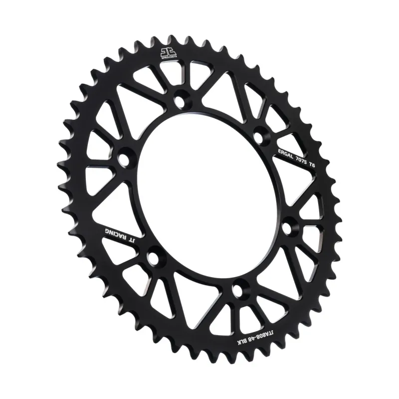 Corona moto JT Sprockets 48 dientes P.520 aluminio negro JTA808.48BLK