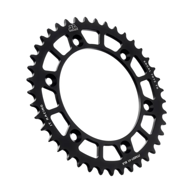 Corona moto JT Sprockets 41 dientes P.520 aluminio negro JTA897.41BLK