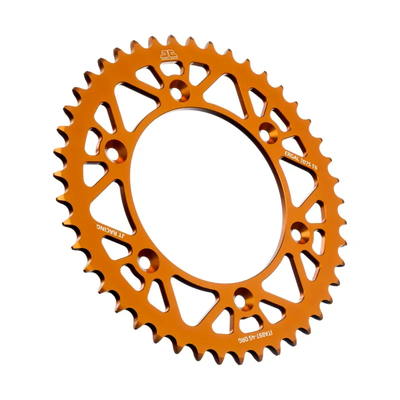 Corona moto JT Sprockets 45 dientes P.520 alum naranja JTA897.45ORG