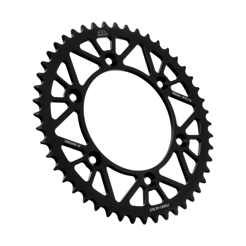 Corona moto JT Sprockets 48 dientes P.520 aluminio negro JTA897.48BLK