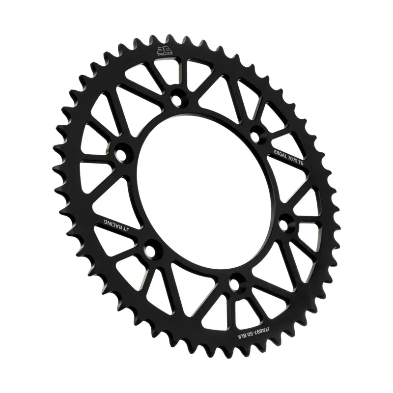 corona moto jt sprockets de aluminio de 50 dientes jta897 50blk