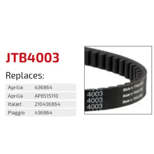 Correa de transmisión moto JT Sprockets premium JTB4003