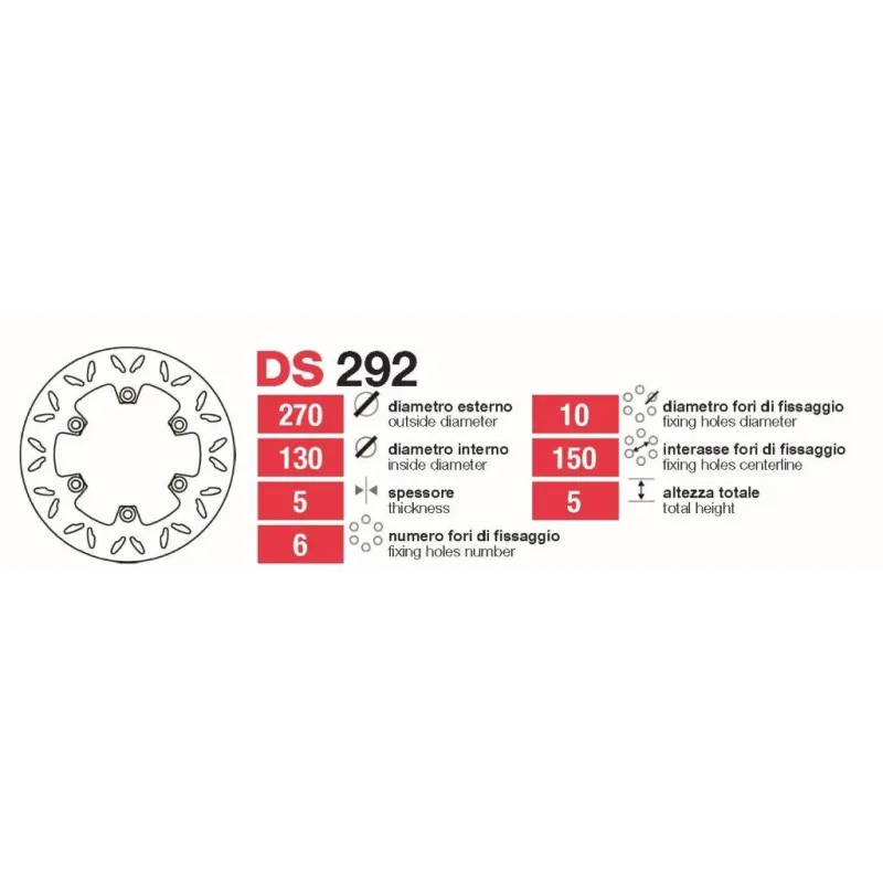 Discos De Freno Del-Tras Kawa Zx-Gpz-Gtr - DS292