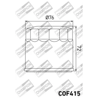 Filtro de aceite moto Champion COF415 compatible Royal Enfield 650 Twin