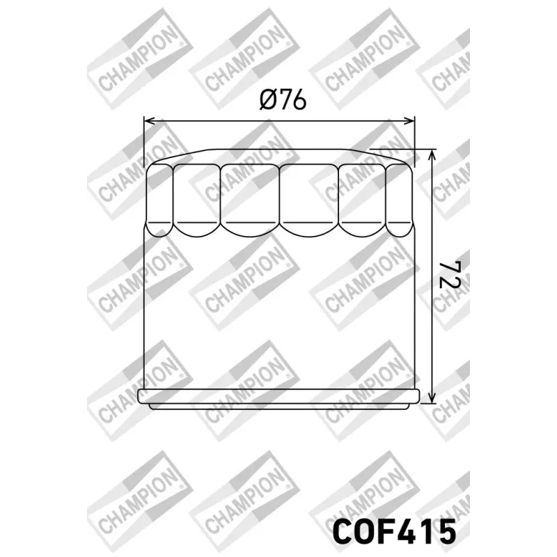Filtro de aceite moto Champion COF415 compatible Royal Enfield 650 Twin