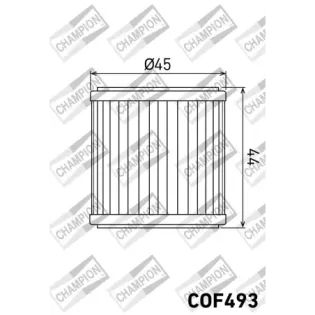 Filtro de aceite moto Champion COF493 compatible Benelli BN 251 y TRK 251